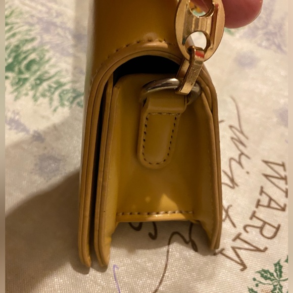 charfan & kequie | Bags | Light Mustard Tan Asymmetrical W Gold Short ...